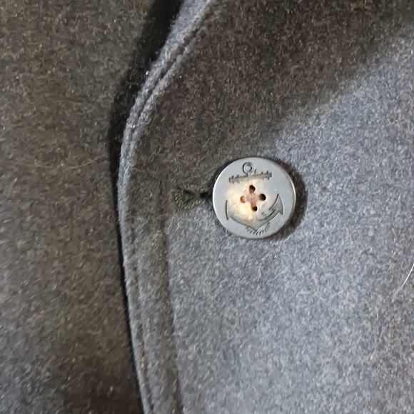 Lauren Ralph Lauren Black Wool Blend Double Breasted Over Coat Size 48R - Picture 3 of 8